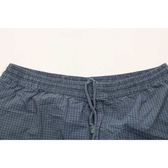 Vintage 90s Streetwear Mens XL Faded Above Knee Harem Cargo Shorts Plaid Cotton - Picture 2 of 10